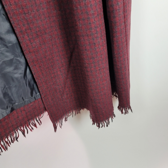 Eddie Bauer maroon plaid vintage wrap maxi dress with pockets Size large - Picture 5 of 14